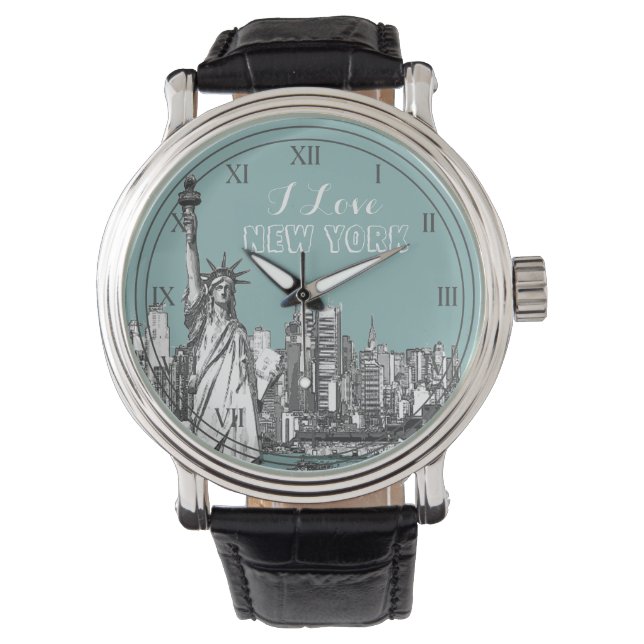 Reloj De Pulsera Amo los viajes modernos de Nueva York (Anverso)