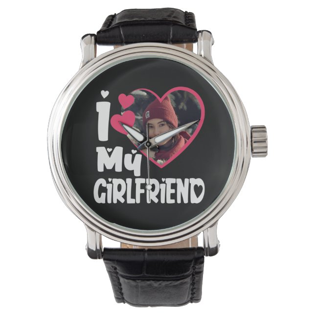 Reloj De Pulsera Amo mi foto personalizada de novia (Anverso)