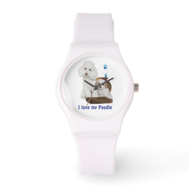 Reloj De Pulsera Amo mi Poodle (Anverso)