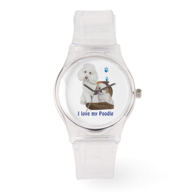 Reloj De Pulsera Amo mi Poodle (Anverso)