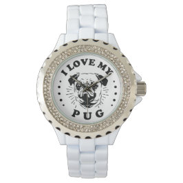 Reloj De Pulsera Amo Mi Pug