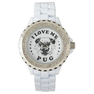 Reloj De Pulsera Amo Mi Pug