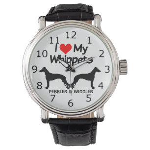 Reloj De Pulsera Amo Mi Silhouette De Dos Perros De Marioneta