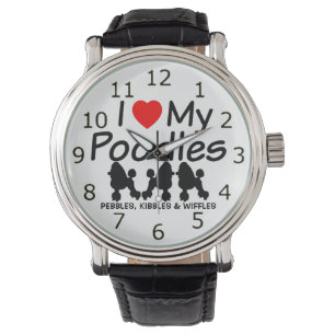 Reloj De Pulsera Amo Mis TRES Perros De Poodle