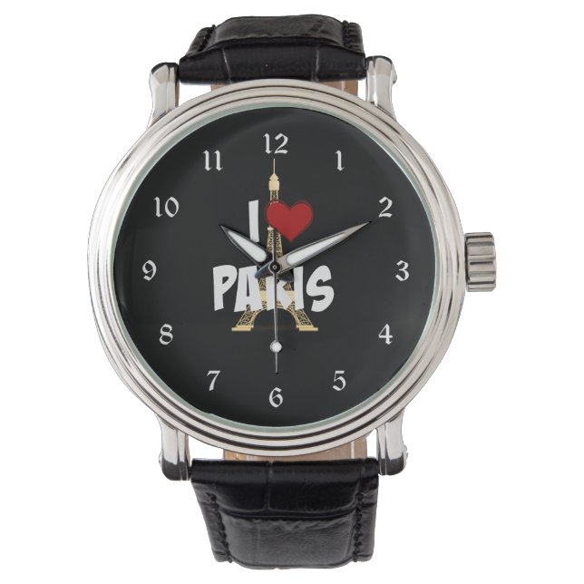 Reloj De Pulsera "Amo París", Torre Eiffel (Anverso)