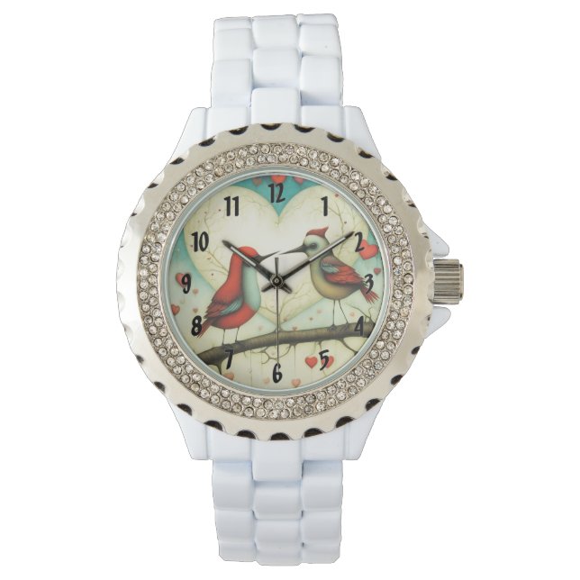 Reloj De Pulsera Amor de aves 1 (Anverso)