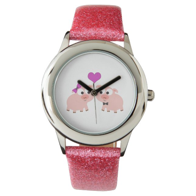 Reloj De Pulsera Amor del cerdo (Anverso)