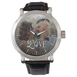 Reloj De Pulsera Amor Moderno Foto de Boda Personalizada para Parej