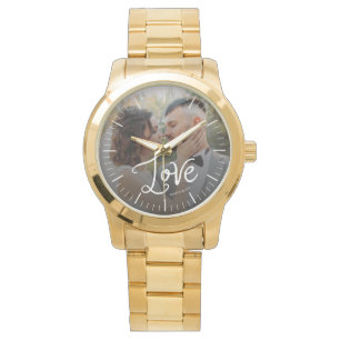 Reloj De Pulsera Amor Moderno Fotografía de Boda Personalizada Inic