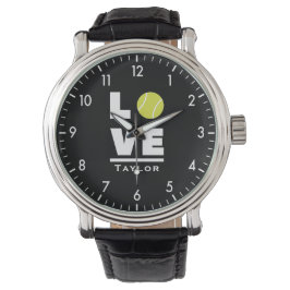 Reloj De Pulsera Amor Y Deportes De Tenis En Vivo Nombre Personaliz
