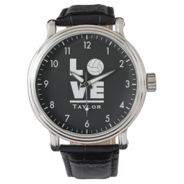 Reloj De Pulsera Amor Y Deportes De Voleibol En Vivo Nombre Persona