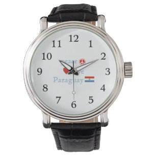 Reloj De Pulsera Amor y Paraguay de la paz