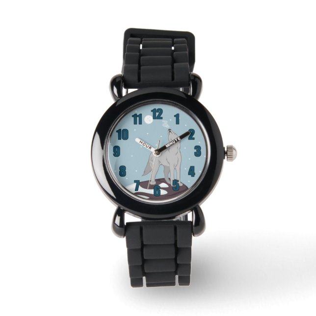 Reloj De Pulsera Amortiguando al lobo ártico (Anverso)