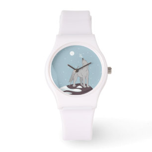 Reloj De Pulsera Amortiguando al lobo ártico