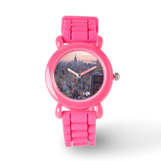 Reloj De Pulsera Amplias vistas de Manhattan al atardecer (Anverso)