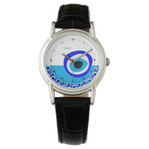 Reloj De Pulsera Amulet & Evil Eye Talisman, Turco / Árabe Blanco