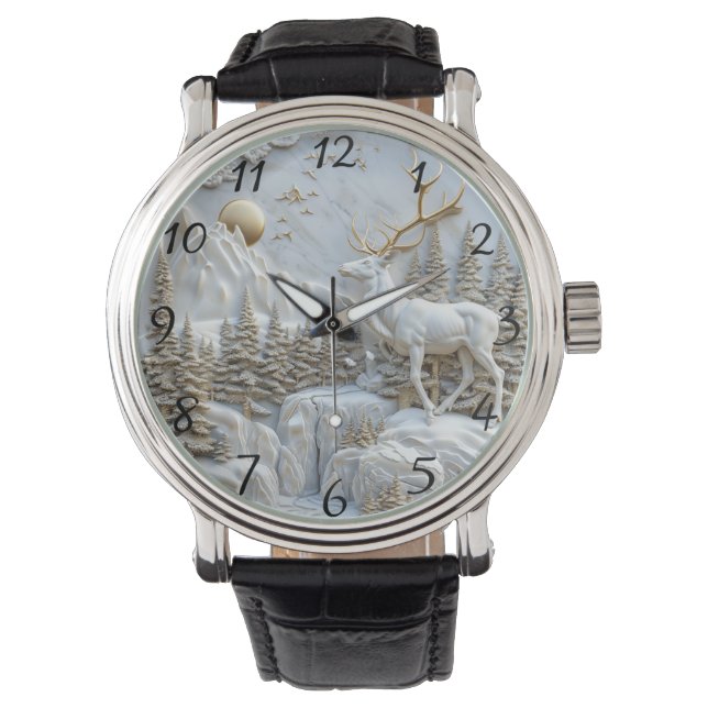Reloj De Pulsera Amuleto de Reno para Navidad (Anverso)
