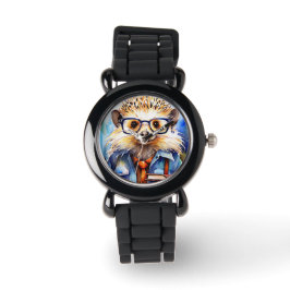 Reloj De Pulsera an intelligent watercolor Hedgehog