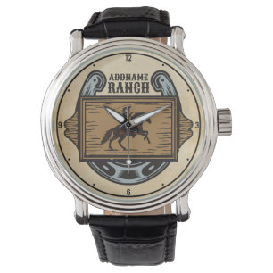 Reloj De Pulsera AÑADIR A Vaquero DOMICILIO Rancho de Caballo de Fa