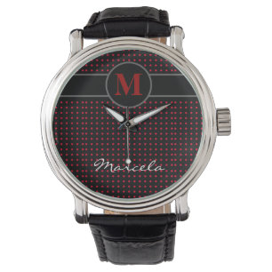 Reloj De Pulsera añadir inicial / polkadots