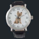 Reloj De Pulsera Añadir la foto de tu Mascota<br><div class="desc">Fácilmente personalizar este reloj con la foto de su propio retrato de mascota en el centro.</div>