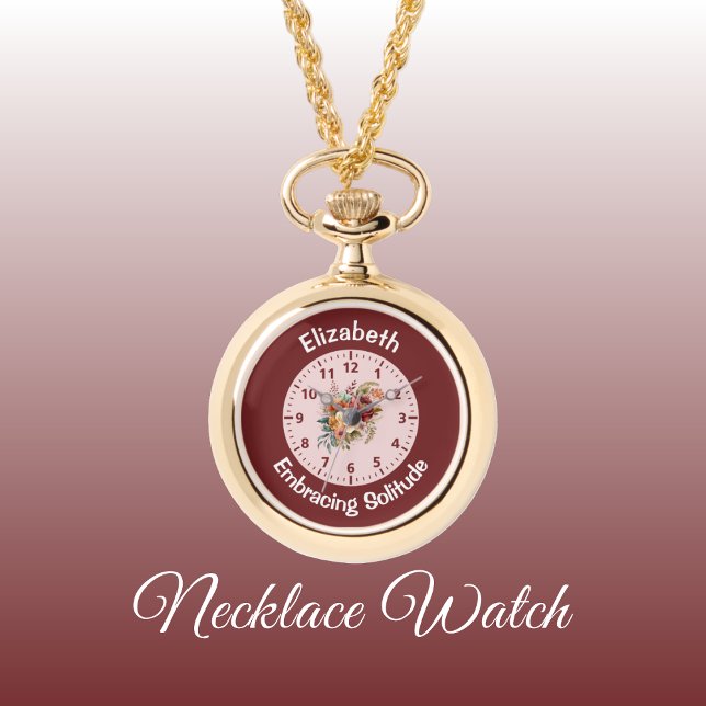 Reloj De Pulsera Añadir nombre floral introvertida soledad rosa (Subido por el creador)
