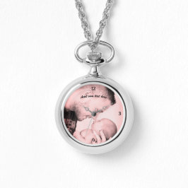 Reloj De Pulsera Añadir UR Photo Silver eWatch Necklace