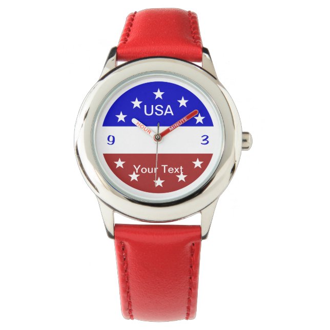 Reloj de pulsera analógico de tamaño para niños (Anverso)