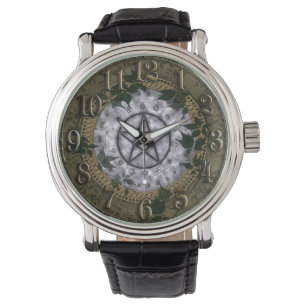 Reloj De Pulsera Anciano Magick Pentacle Pagan Watch