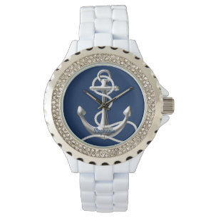 Reloj De Pulsera Ancla diamante de imitación personalizada de la