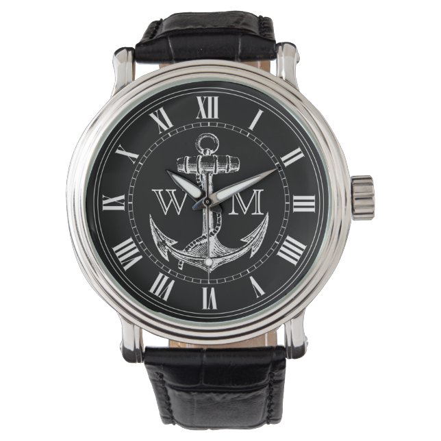 Reloj De Pulsera Ancla, Monograma náutico (Anverso)