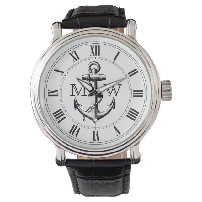 Reloj De Pulsera Ancla, Monograma náutico (Anverso)