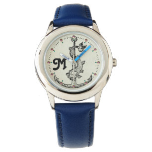 RELOJ DE PULSERA ANCLADOR CON MONOGRAMA NÁUTICO DE PESCADO