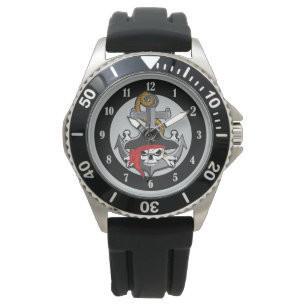 Reloj De Pulsera Anclaje de cráneo pirata