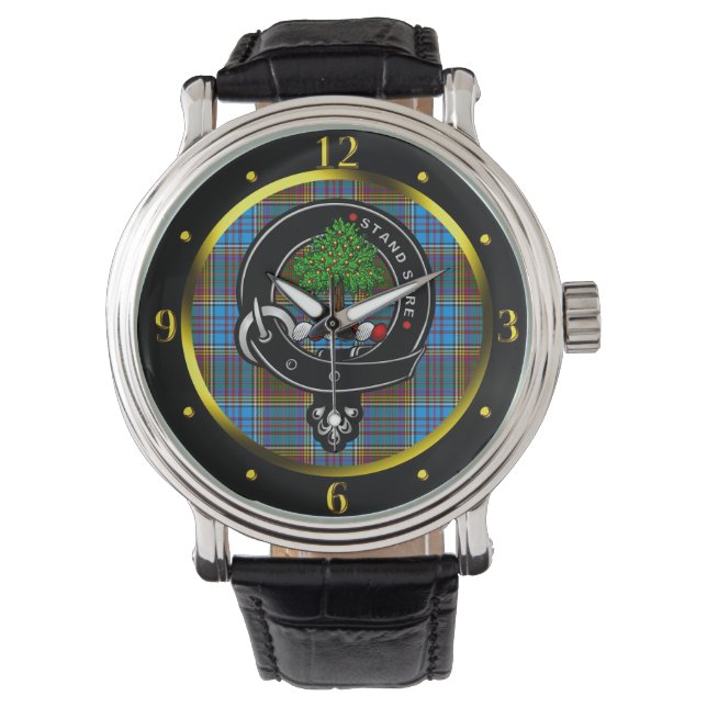 Reloj De Pulsera Anderson Clan Badge & Tartan (Anverso)