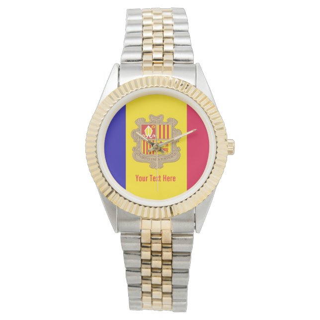 Reloj De Pulsera Andorra National Flag (Anverso)