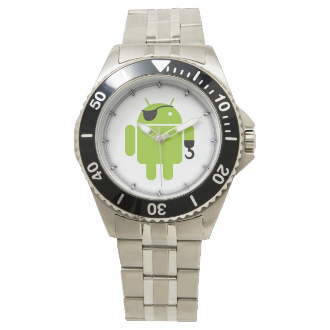 Reloj De Pulsera Android Robot Pirate Style (Anverso)