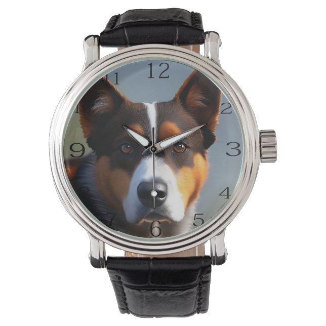 Reloj De Pulsera Andy The Australian Blue Heeler, (Anverso)