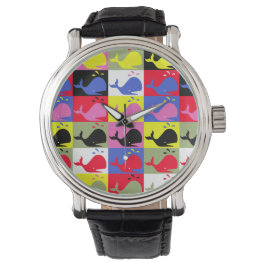 Reloj De Pulsera Andy Whale-Hole™ Pattern_Lots o' pequeñas ballenas