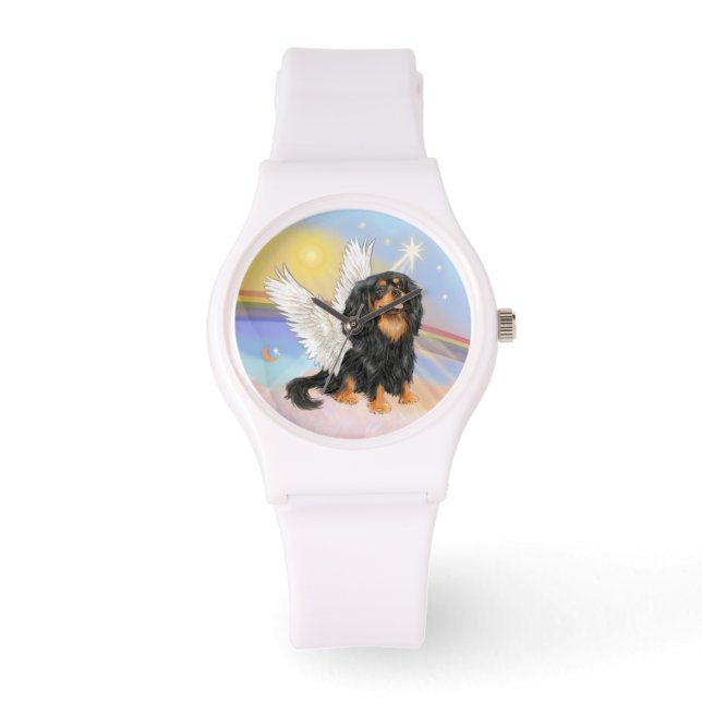 Reloj De Pulsera Ángel de advertencia (negro/tanque)-(R) (Anverso)