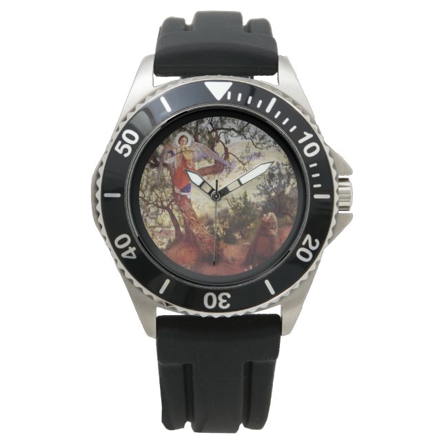 Reloj De Pulsera Ángel de San Francisco y Aves (Anverso)