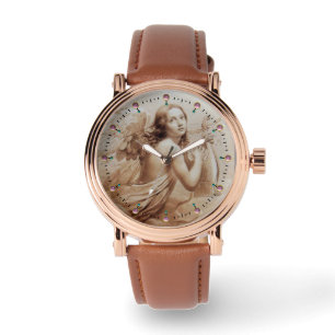RELOJ DE PULSERA ANGEL JUGANDO LYRA SOBRE LAS NUBES