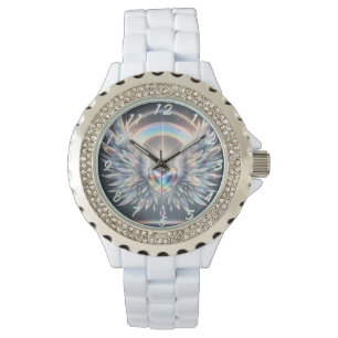 Reloj De Pulsera Angel Wings Crystal Heart