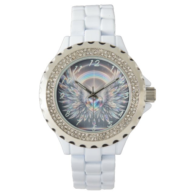 Reloj De Pulsera Angel Wings Crystal Heart (Anverso)