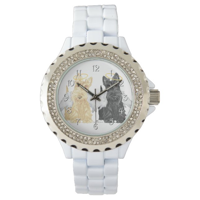 Reloj De Pulsera Ángeles del Terrier Escocés (Anverso)