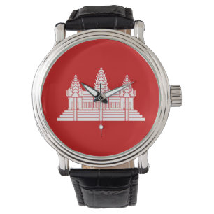 Reloj De Pulsera Angkor Wat Camboyan / Bandera Jemer
