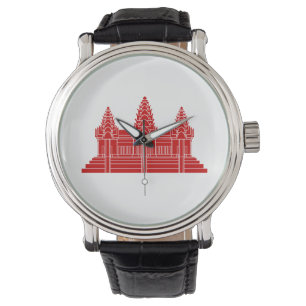 Reloj De Pulsera Angkor Wat Camboyan / Bandera Jemer