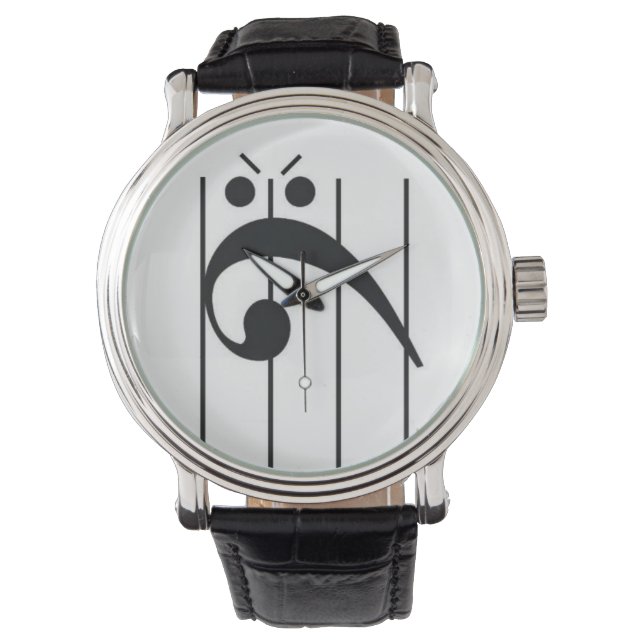 Reloj De Pulsera Angry Bass Clef Watch (Anverso)