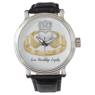 Reloj De Pulsera Anillo de amor irlandés Claddagh