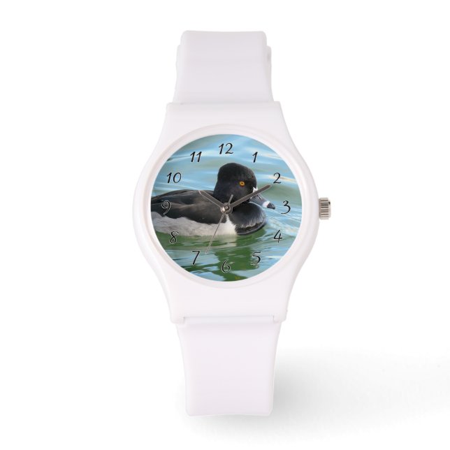 Reloj De Pulsera Anillo de pato de buceo de cabeza negra (Anverso)
